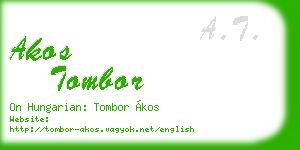 akos tombor business card