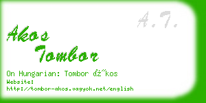 akos tombor business card